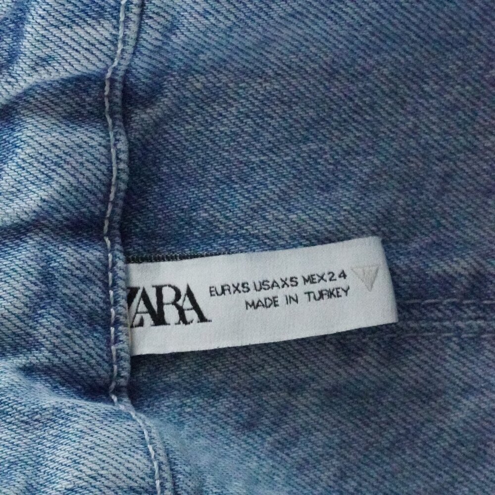 Zara Light Blue Denim Bustier Top - Picture 5 of 9